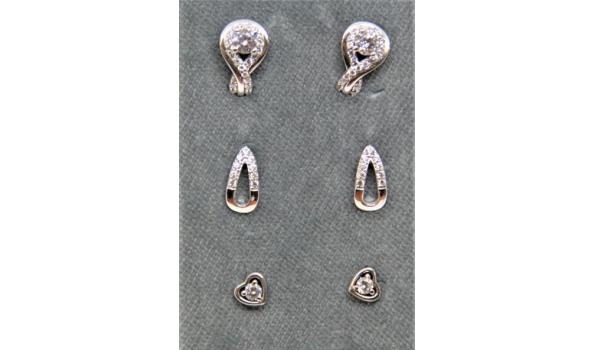 3 sets zilveren oorbellen NAIOMY (WKP 163€)